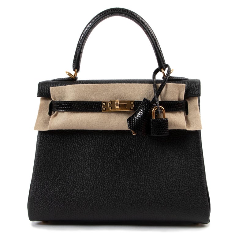 Hermès Kelly 25 Retourne Touch Togo Lezard Noir GHW at 1stDibs | kelly 25  touch, kelly touch 25, kelly 25 noir