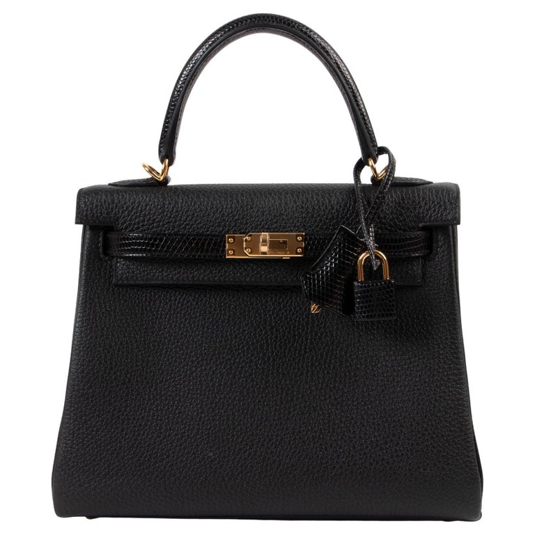 Hermes Birkin 25 Togo Black GHW Bag For Sale at 1stDibs