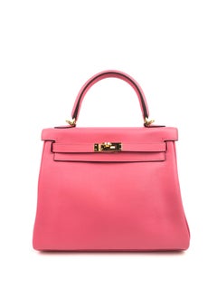 Hermes Kelly 25 Rose Azalea Azalee Pink Gold Hardware 2018