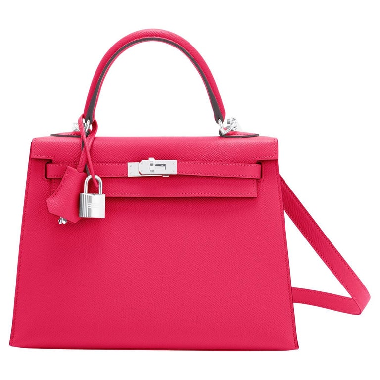 Hermes Kelly 25 Rose Extreme Pink Epsom Sellier Bag Palladium Y Stamp ...