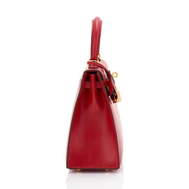 Hermes Kelly 25 Rouge Vif Lipstick Red Sellier Shoulder Bag Y Stamp ...