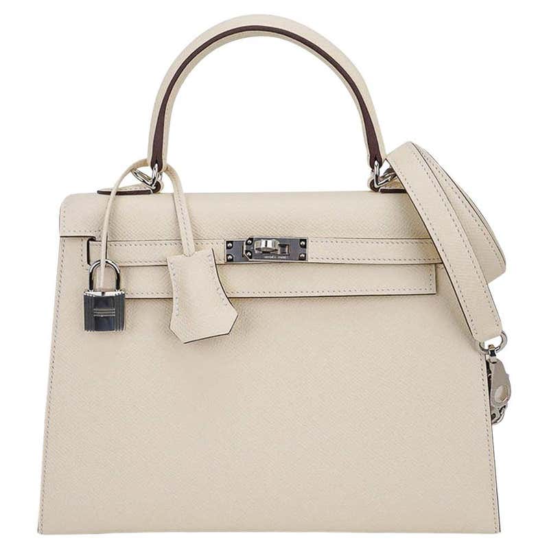 Hermes Kelly HSS 20 Sellier Craie and Trench Mini Bag Gold Hardware ...