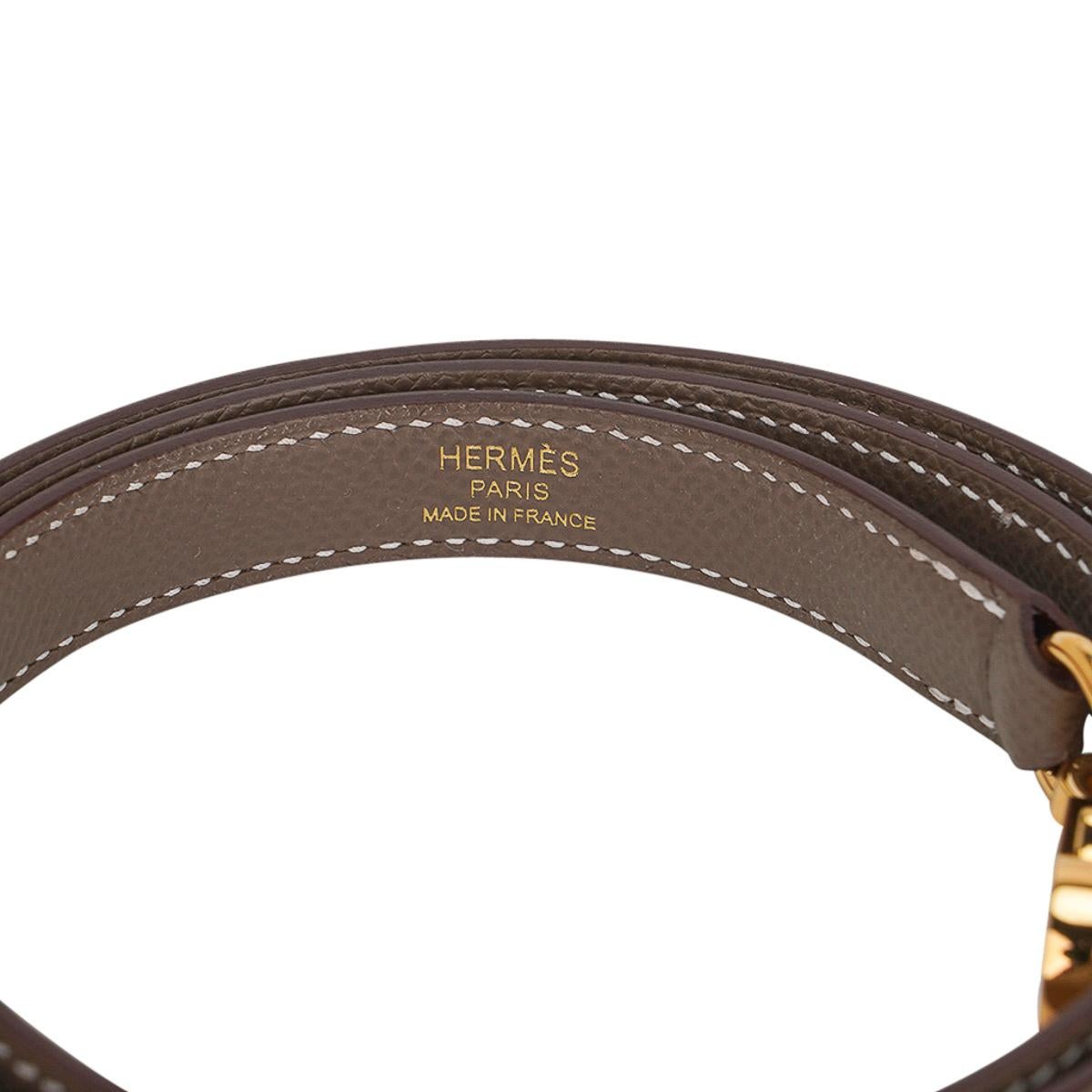 Hermes Kelly 25 Sellier Etoupe Bag Epsom Gold Hardware 3