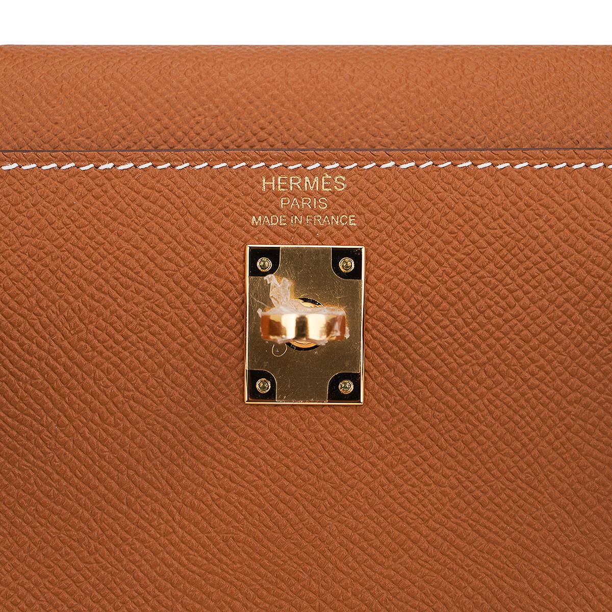 Hermes Kelly 25 Sellier Bag Neutral Gold Epsom Gold Hardware 2
