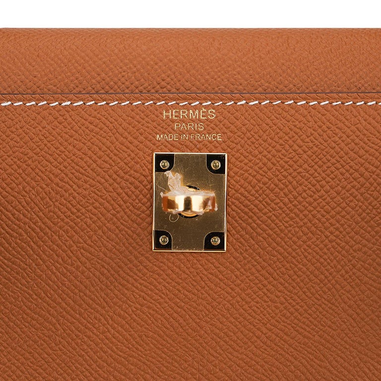 Hermes Kelly 25 Sellier Bag Neutral Gold Epsom Gold Hardware