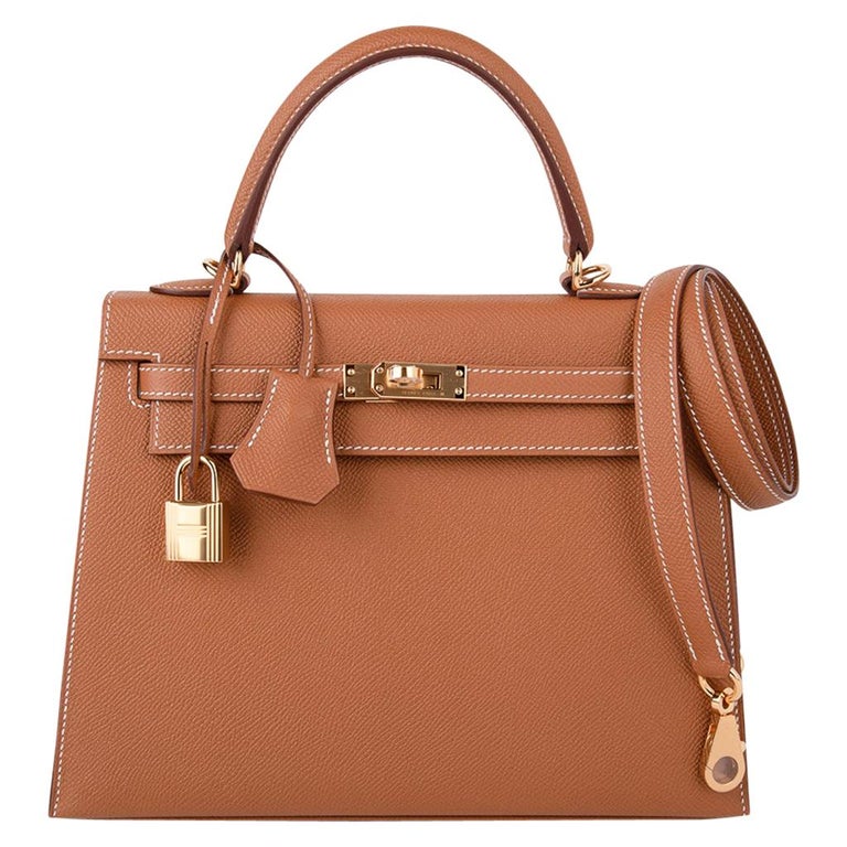 Hermes Birkin Sellier 25 Gold Epsom Gold Hardware in 2023