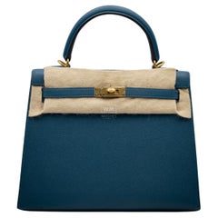 Hermès Kelly 25 Sellier Black Epsom Leather Gold Hardware Handbag