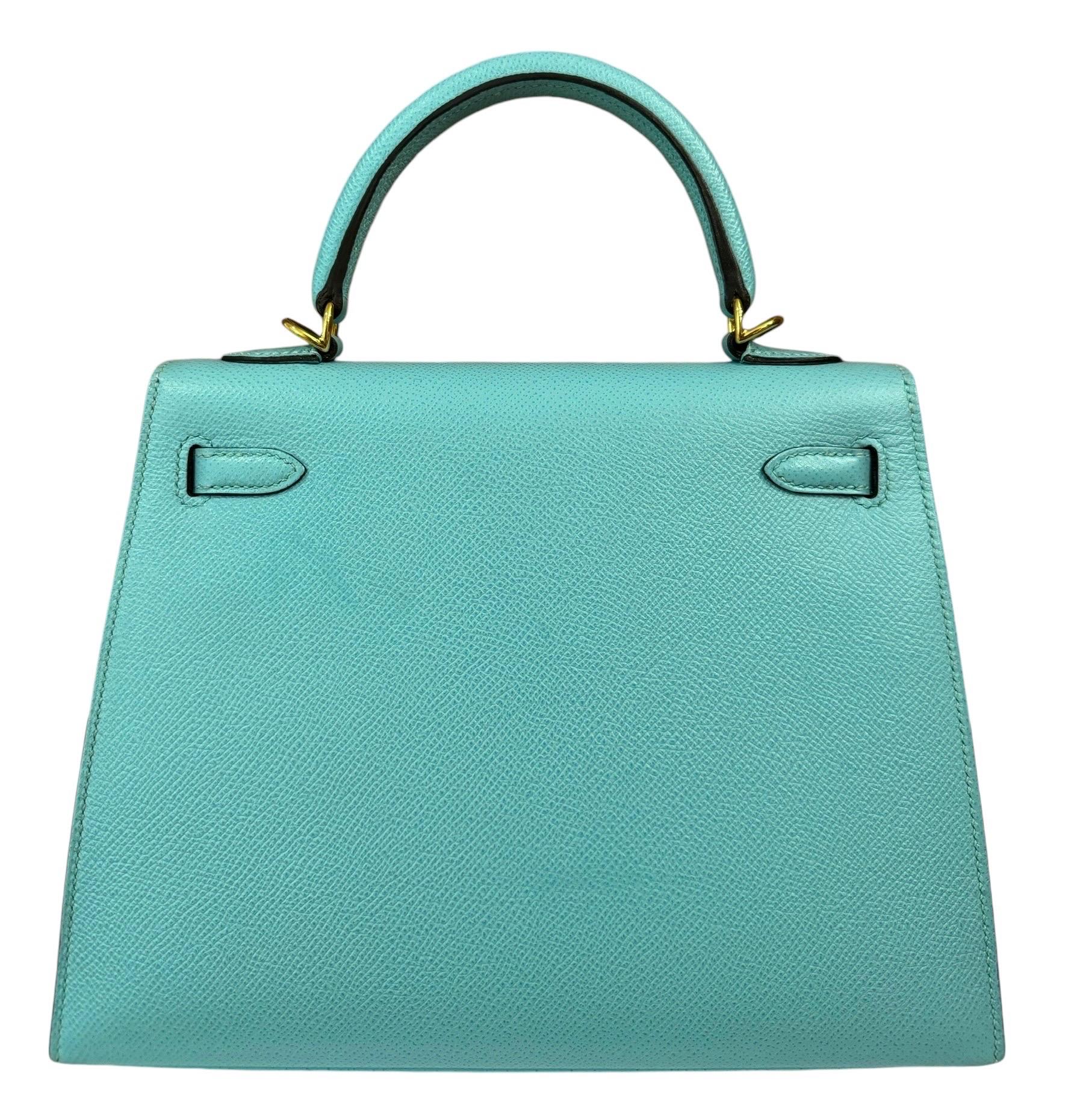 Hermes Kelly 25 Sellier Blue Atoll 