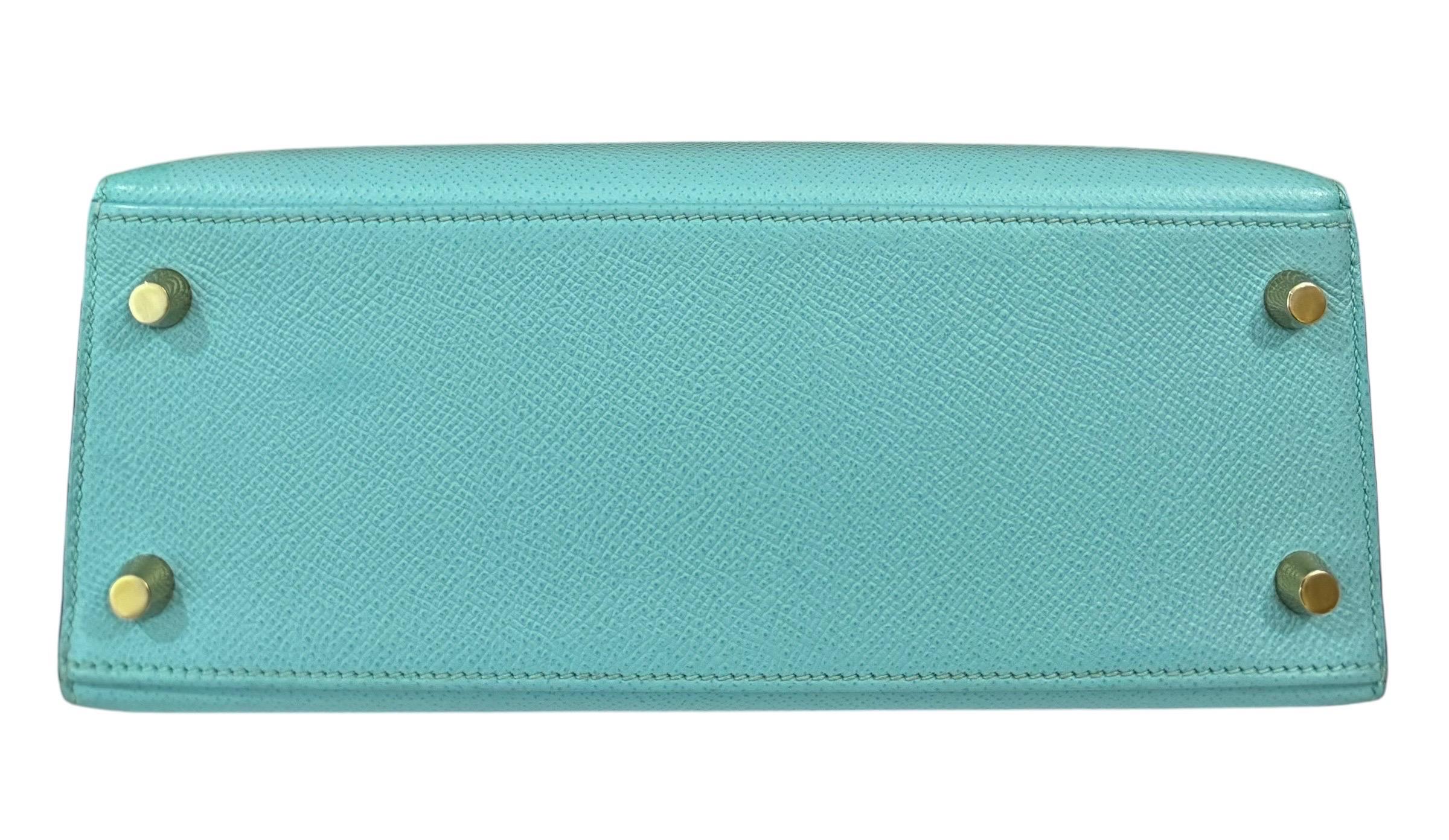 Hermes Kelly 25 Sellier Blue Atoll 
