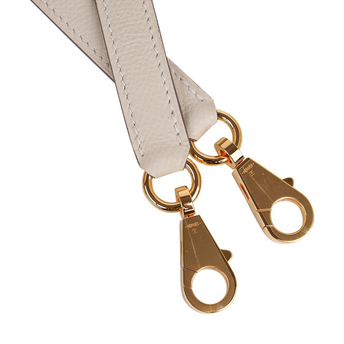 Hermes Kelly 25 Sellier Craie Bag Gold Hardware Epsom Leather 6