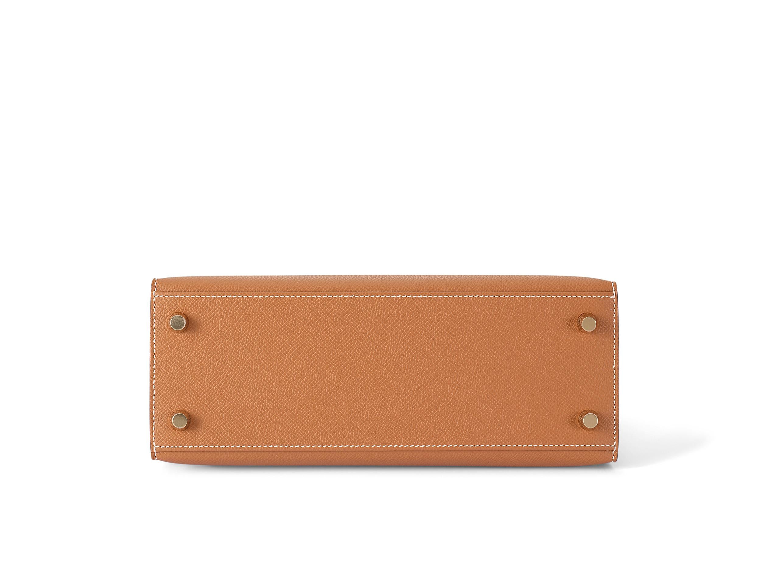 Hermès Kelly 25 Sellier Gold Epsom Gold Hardware 2