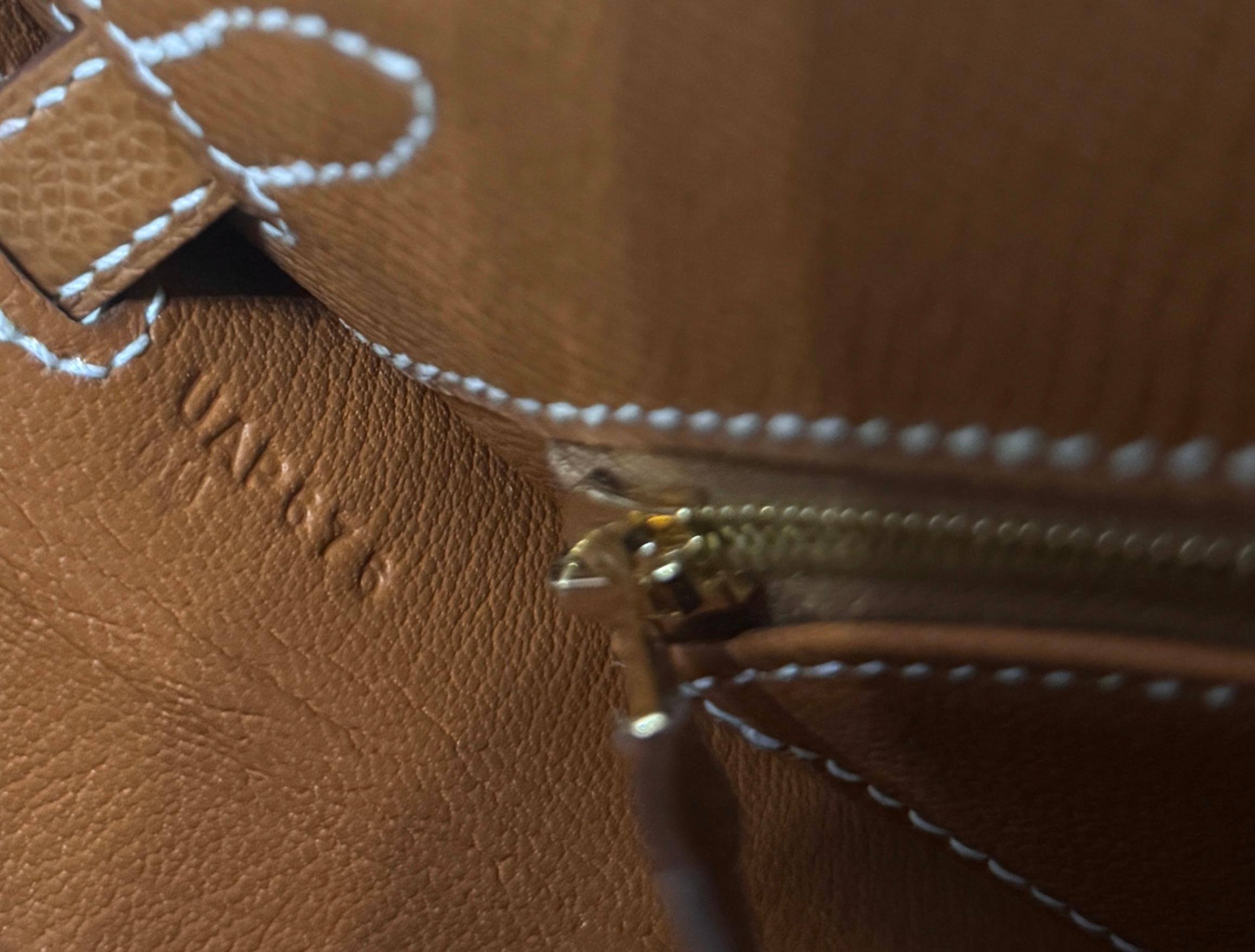 Hermes Kelly 25 Sellier Gold Tan Epsom Leather Shoulder Bag Gold Hardware 2022 For Sale 3