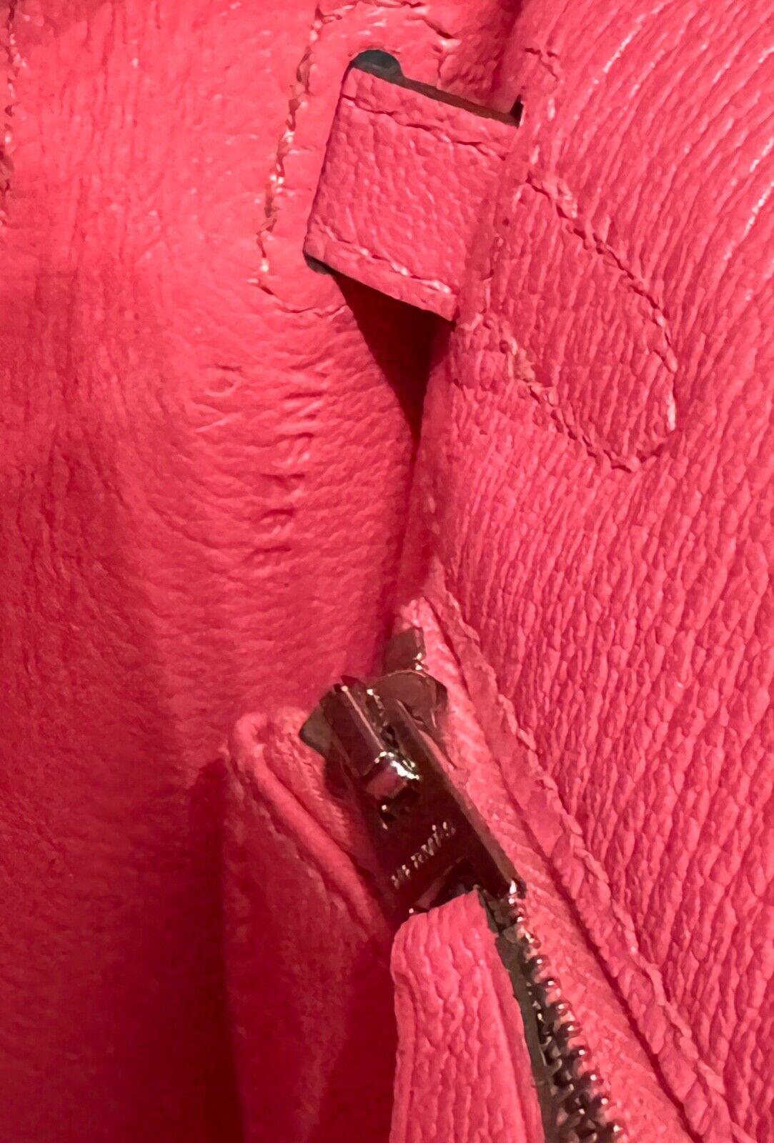 Hermes Kelly 25 Sellier Rose Azalee Azalea Pink Chevre Leather Palladium HWR 3
