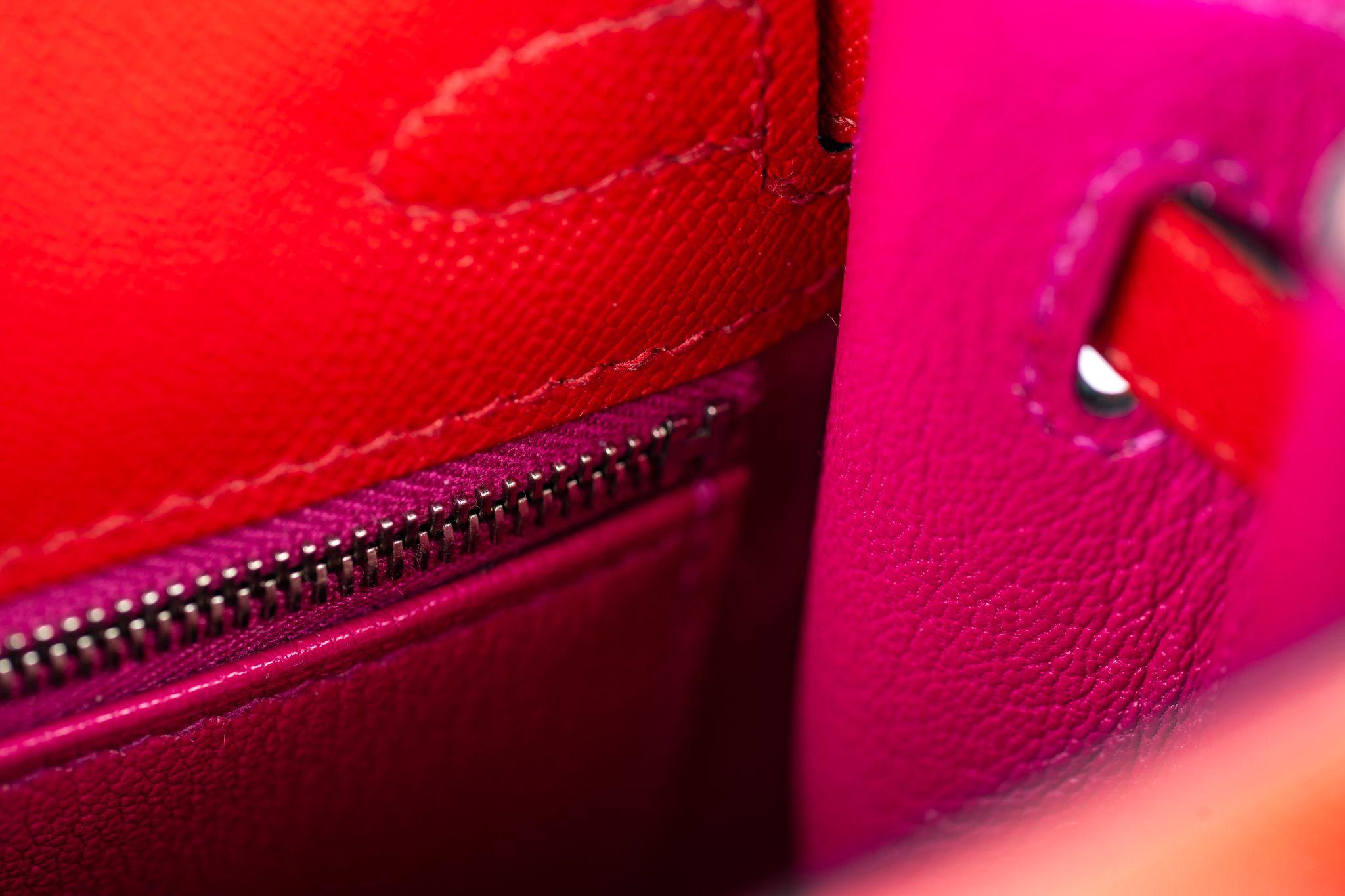 Hermès Kelly 25 Sellier Verso Rouge Piment For Sale 8
