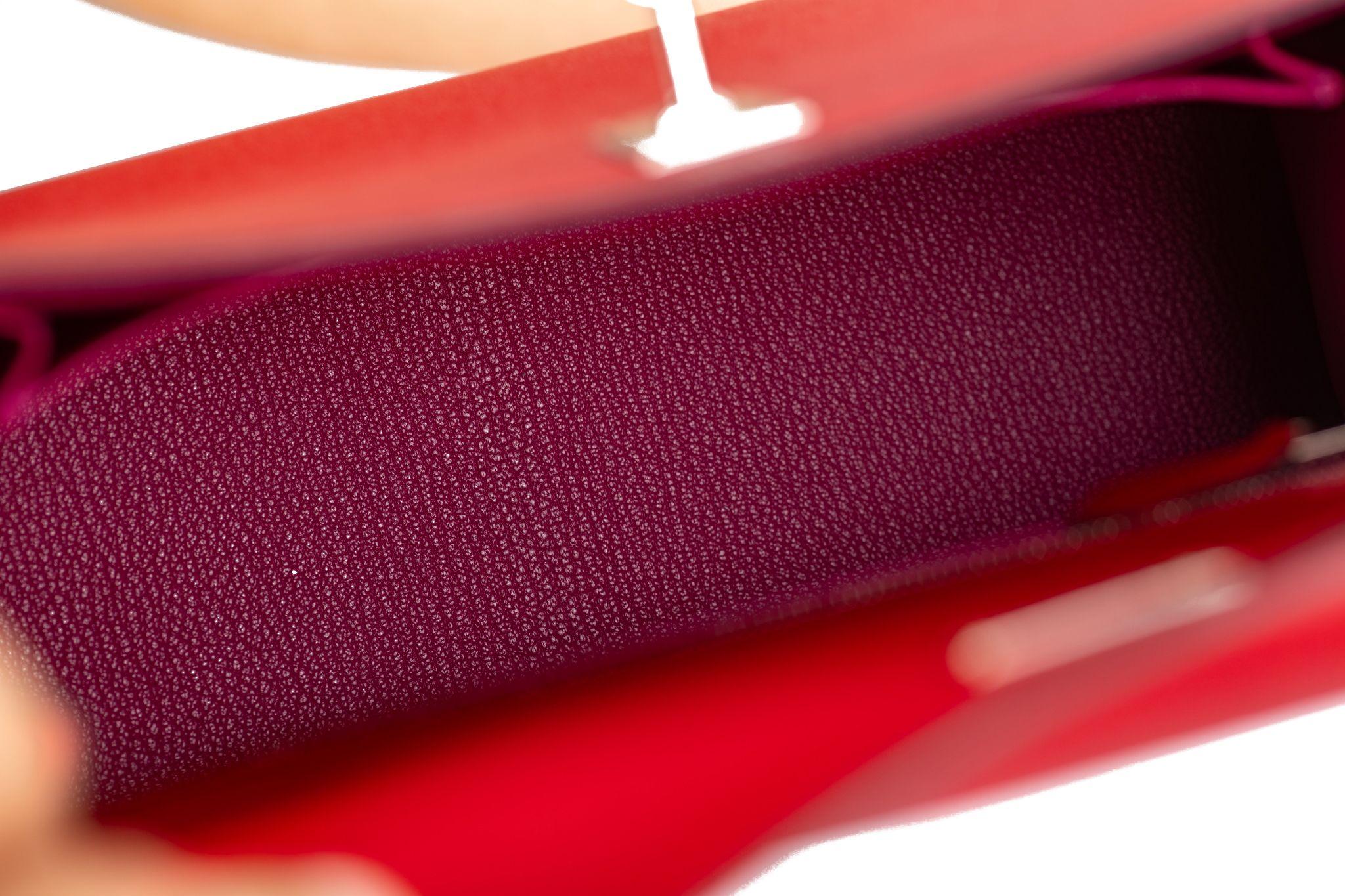 Hermès Kelly 25 Sellier Verso Rouge Piment For Sale 10