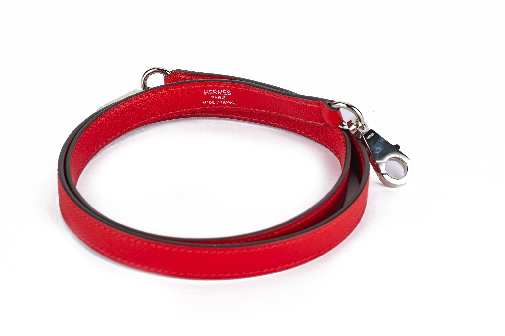Hermès Kelly 25 Sellier Verso Rouge Piment For Sale 11