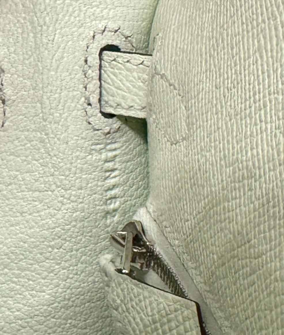 Hermes Kelly 25 Sellier Vert Fizz Green Epsom Palladium Hardware Shoulder Bag For Sale 4
