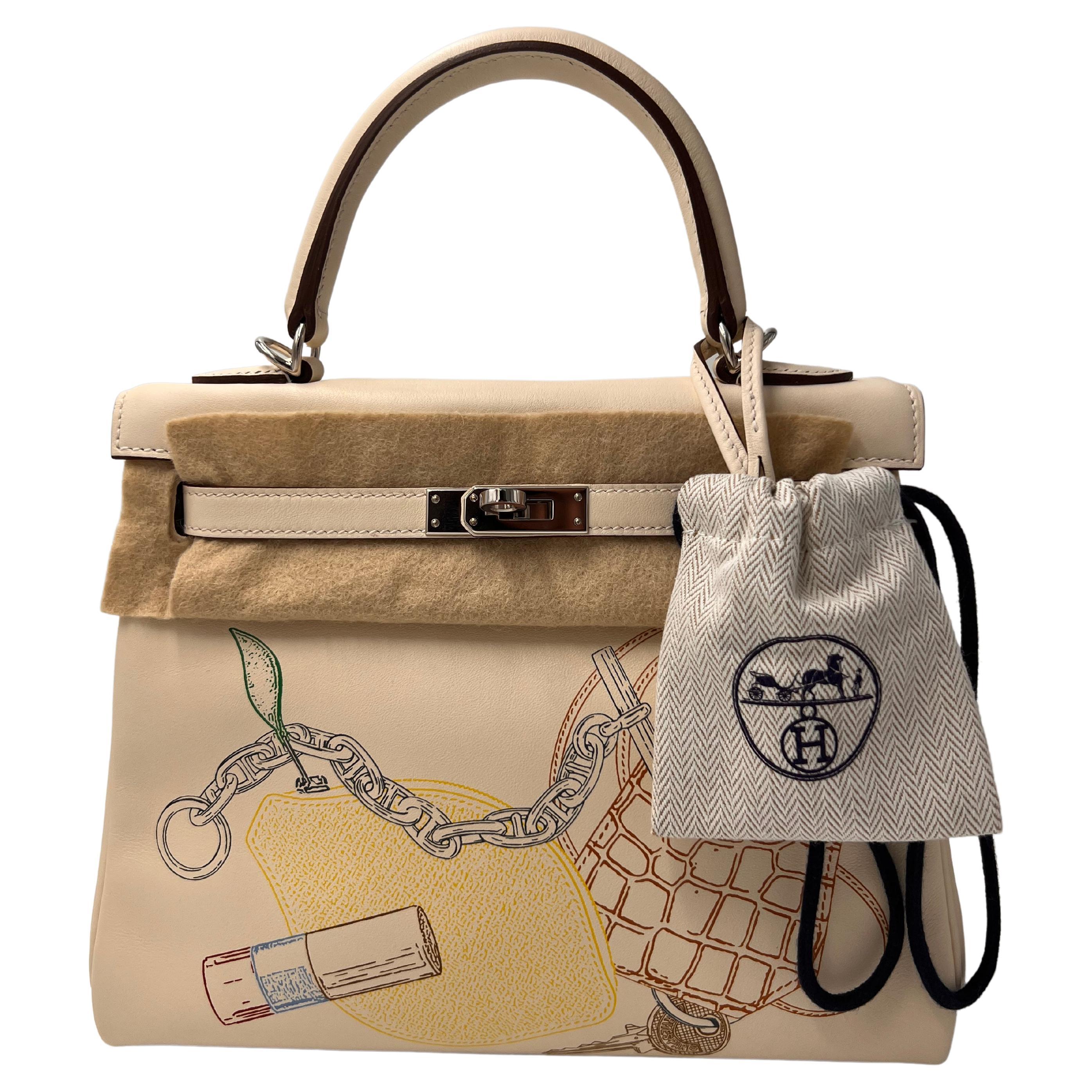 Hermes Kelly 25 Swift Nata In & Out