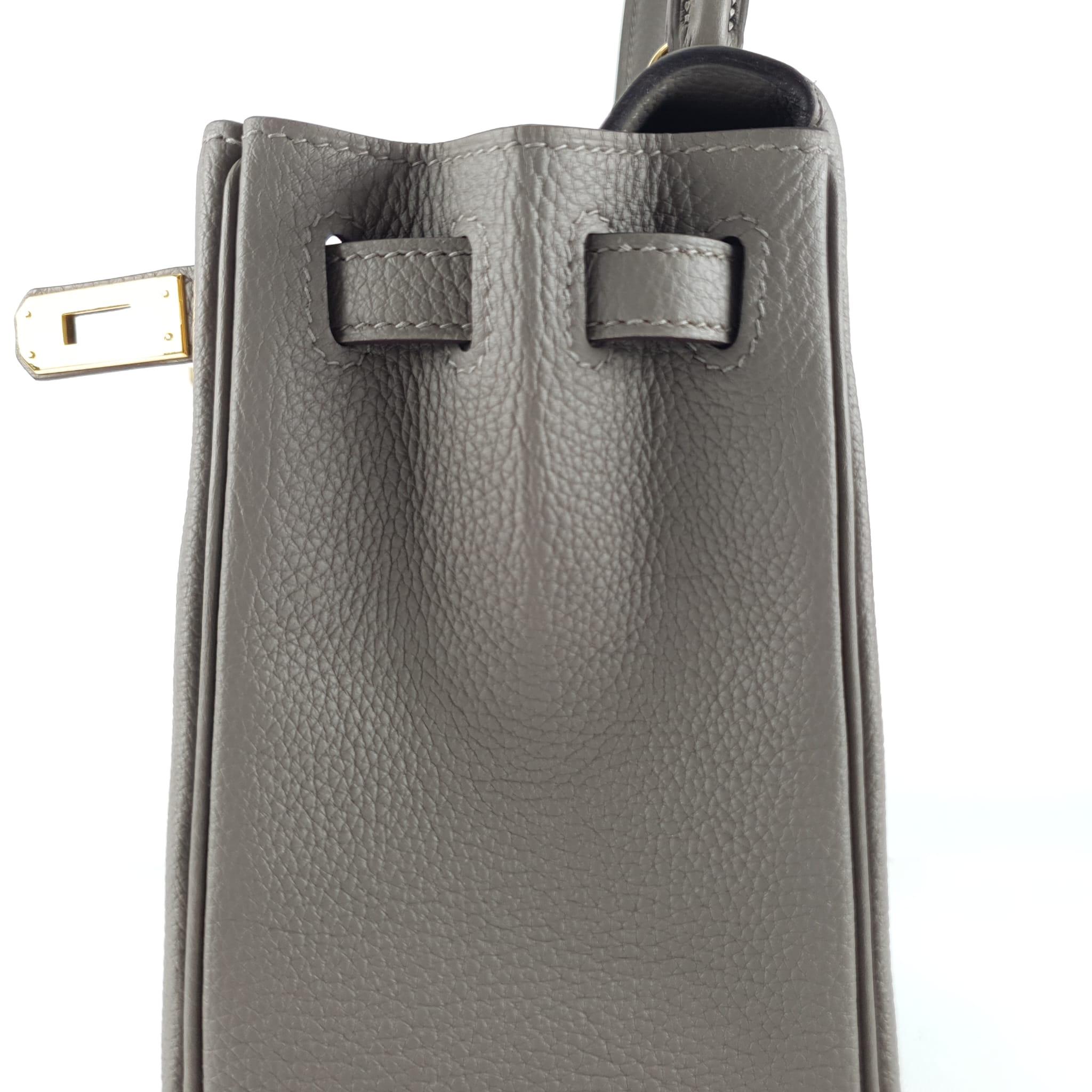 Hermes Kelly 25 Togo Gris Meyer Ghw B For Sale 3