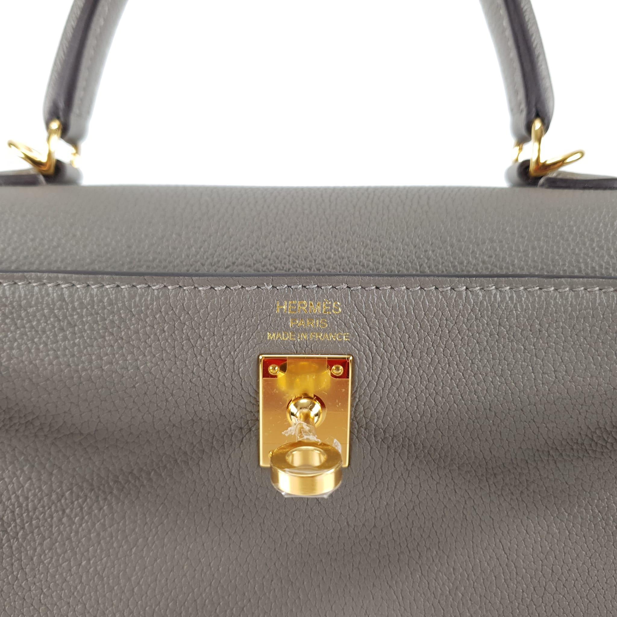 Hermes Kelly 25 Togo Gris Meyer Ghw B For Sale 4