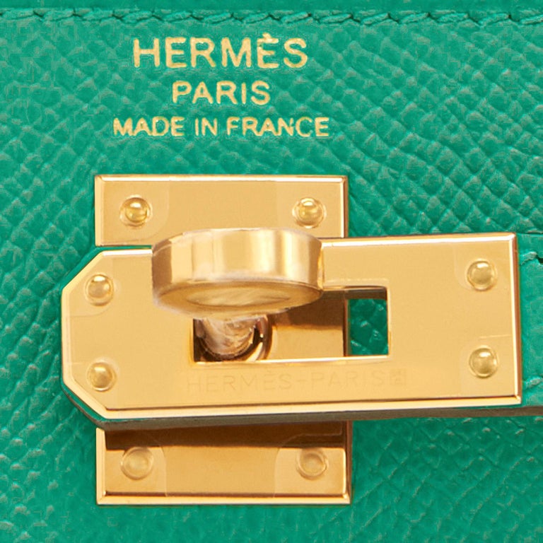 Hermes Kelly To-Go Gold Hardware Vert Jade - NOBLEMARS