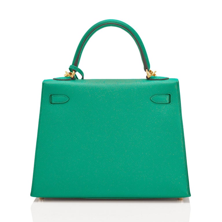 Hermes Kelly 25 Vert Jade Gold Sellier Epsom Green Shoulder Bag Z Stamp