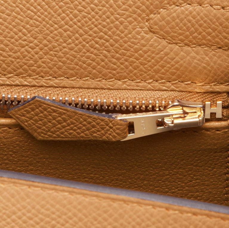 Hermes Kelly 25cm Biscuit Tan Epsom Sellier Shoulder Bag Gold Z Stamp ...