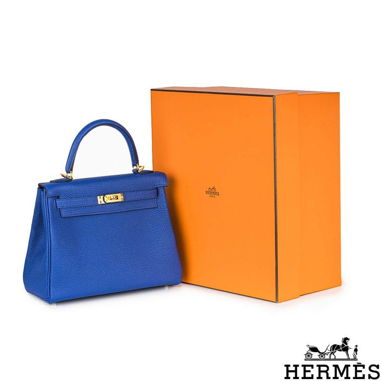 Hermes Kelly 40cm Bleu de Galice Togo GHW