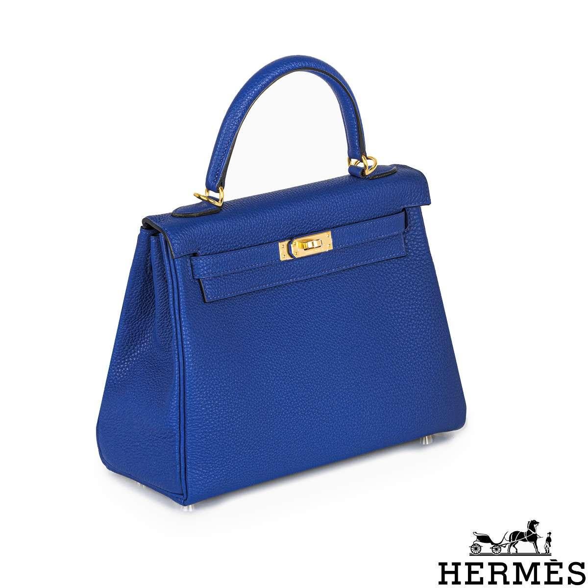 Hermés Kelly 25cm Bleu Royal Veau Togo GHW In New Condition In London, GB