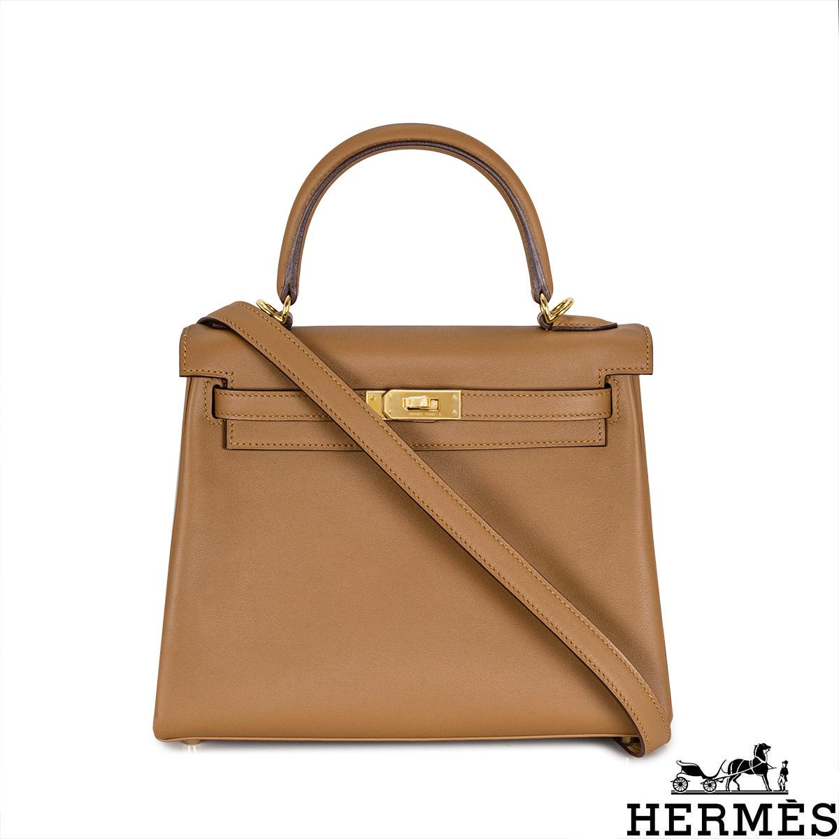 Hermés Kelly 25cm Bronze Dore Swift GHW In New Condition In London, GB