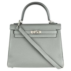 Brand New Hermes Kelly 28 Jaune dor and Gris mouette brushed GHW SOLD –  Ruelamode