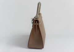 Hermes Kelly 25cm Gris Tourterelle Sellier