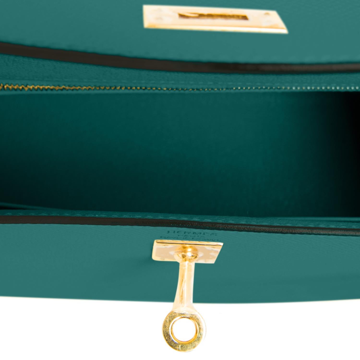 Hermes Kelly 25cm Malachite Jewel Green Epsom Sellier Bag Gold Y Stamp, 2020 1