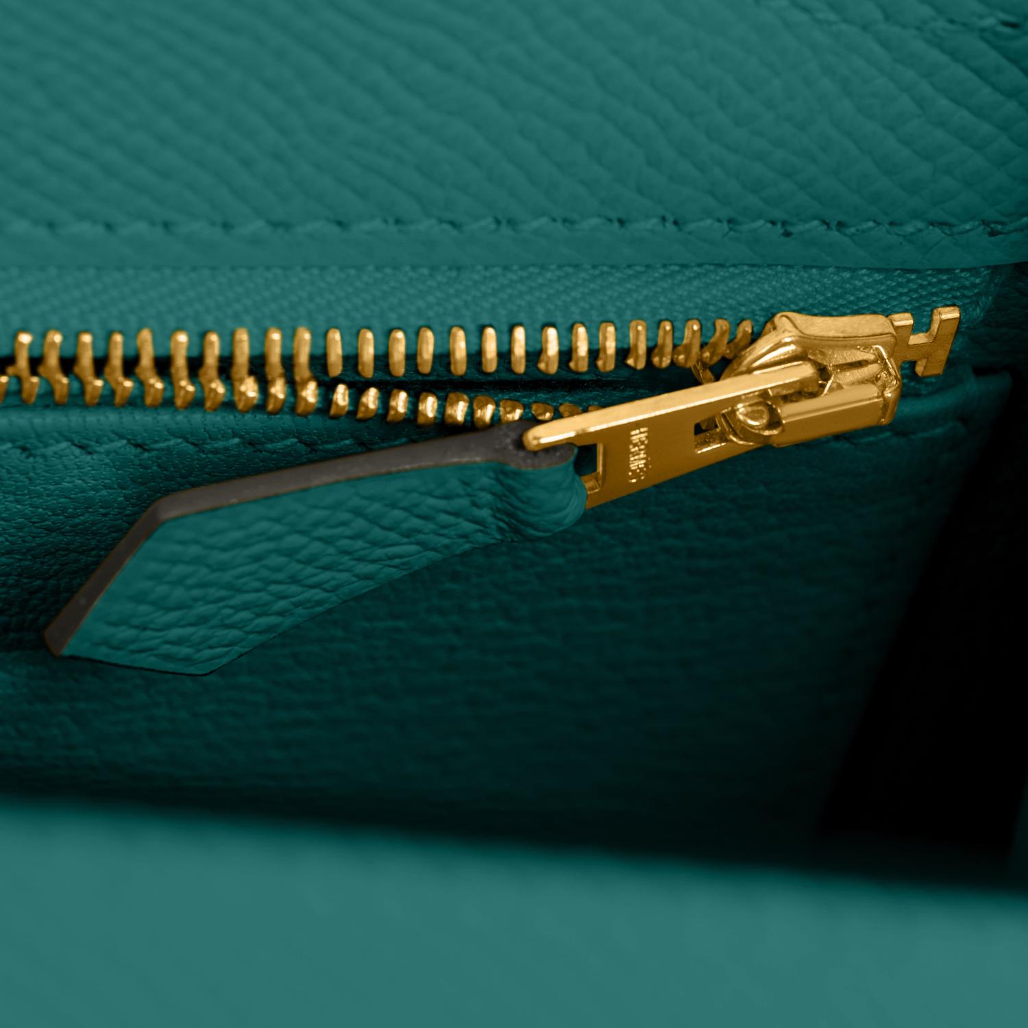 Hermes Kelly 25cm Malachite Jewel Green Epsom Sellier Bag Gold Y Stamp, 2020 2