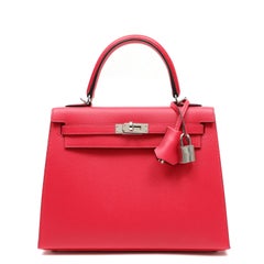 Hermès Kelly 25cm Rose Extreme Epsom Leather w PH