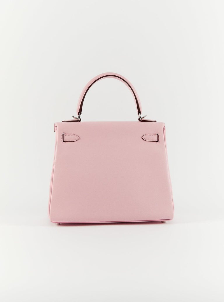 HERMÈS KELLY 25CM ROSE SAKURA Swift Leather with Palladium