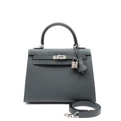 Hermès Kelly 25cm Sellier Gris Misty Epsom Leather w/Palladium Hardware