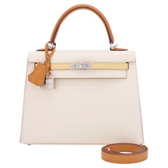 Hermes Kelly 32 Tricolor Special Order Bag Brushed Gold Plated Hardwar –  labelluxe
