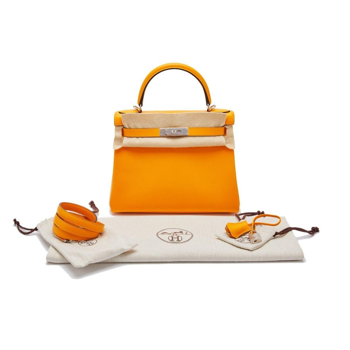 Women's Hermès Kelly 28 Jaune d'Or Evercolor