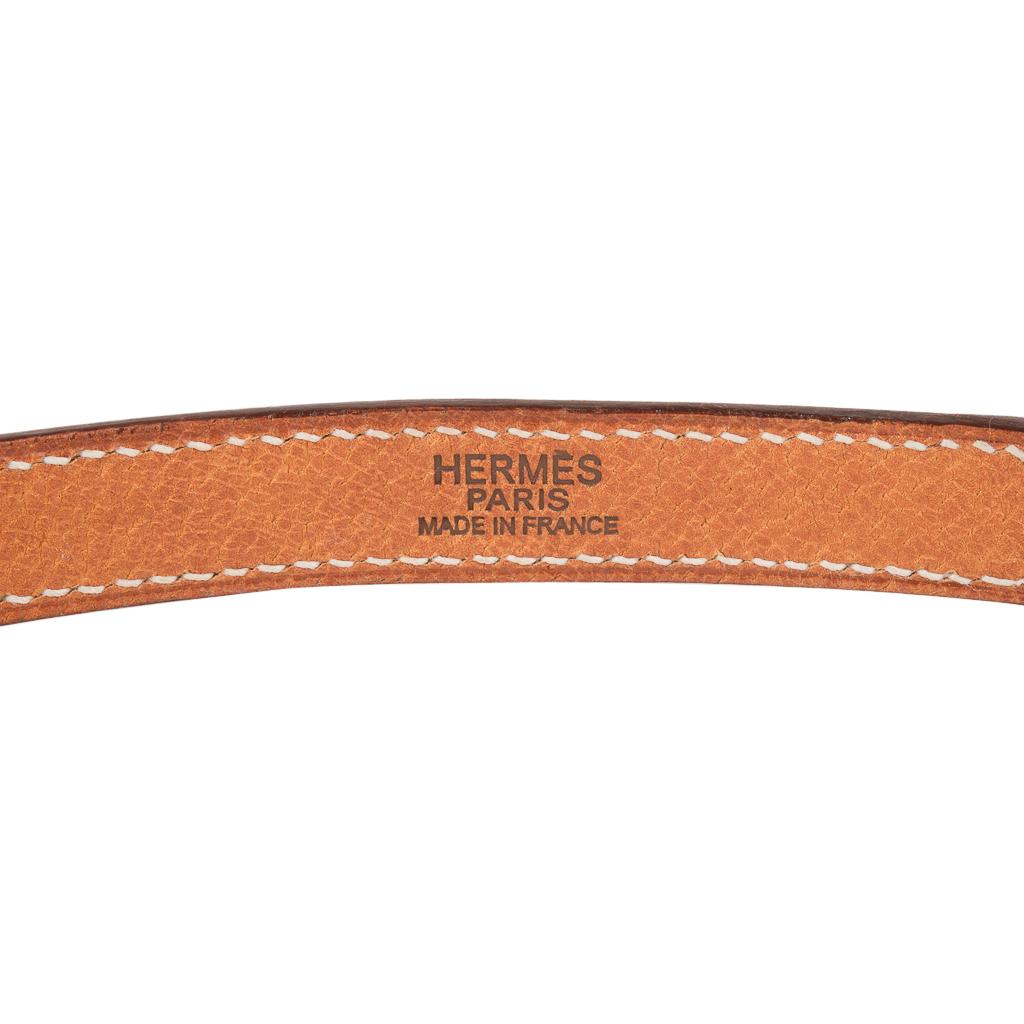 Hermes Kelly 28 Gold Peau Porc Leder Tasche Palladium Hardware im Angebot 9