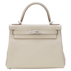 Hermès Kelly 28 Beton Togo Palladium Hardware