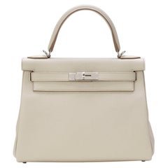 Hermès Kelly 28 Beton Togo Palladium Hardware