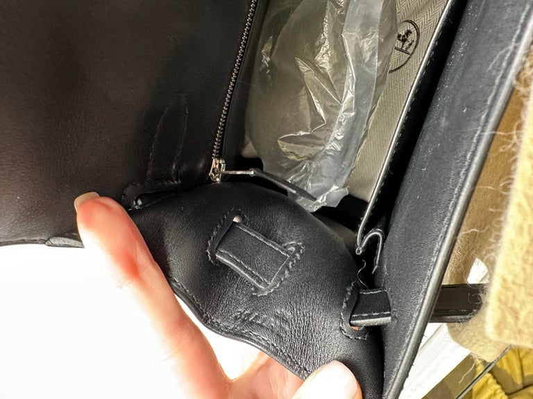 Hermès Kelly 28 In Black Box Leather With Palladium Hardware