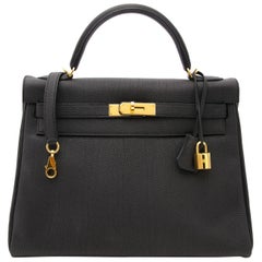 Hermès Kelly 28 Black Togo GHW