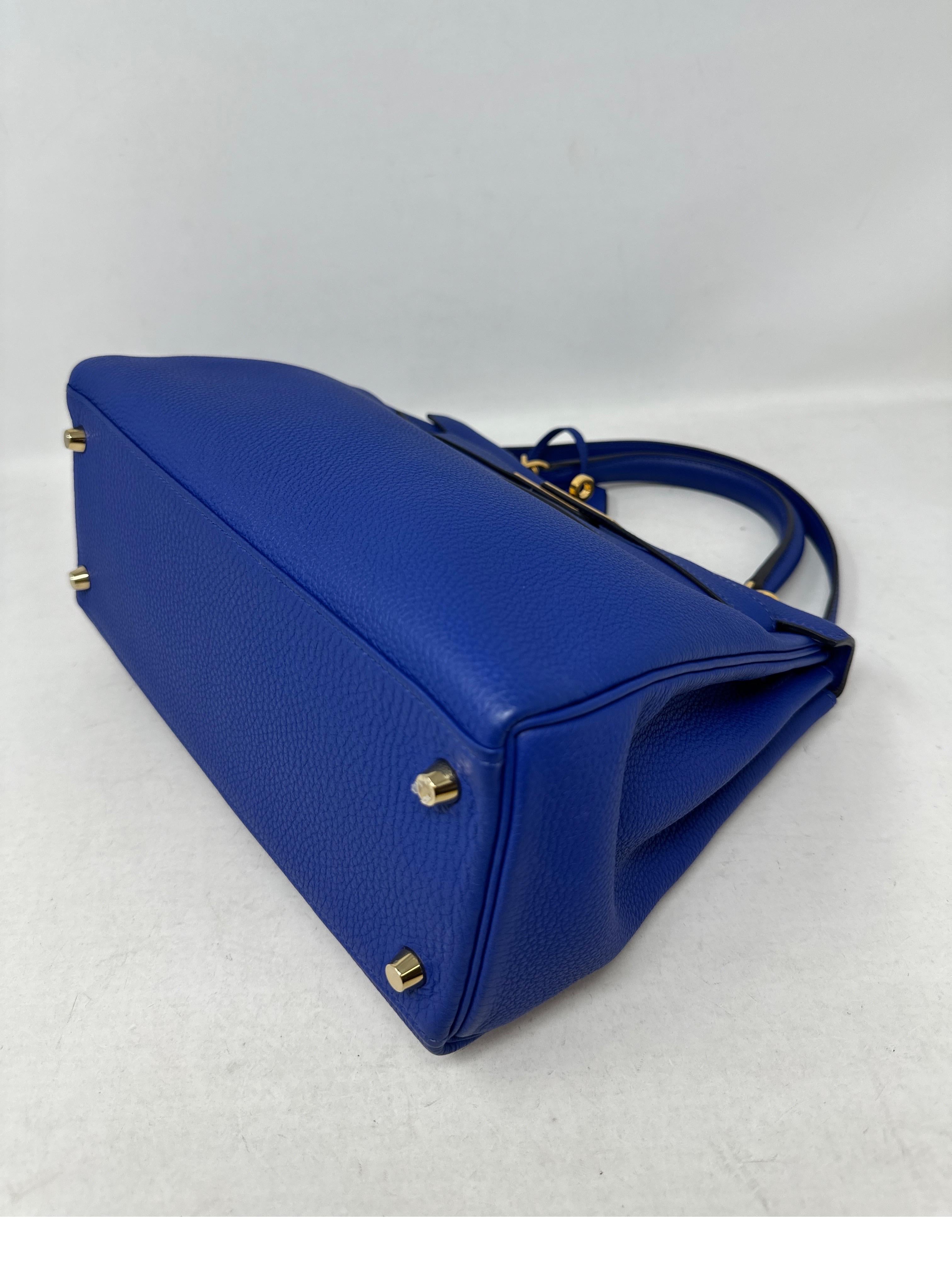 Hermes Kelly 28 Bleu Electrique Bag  5