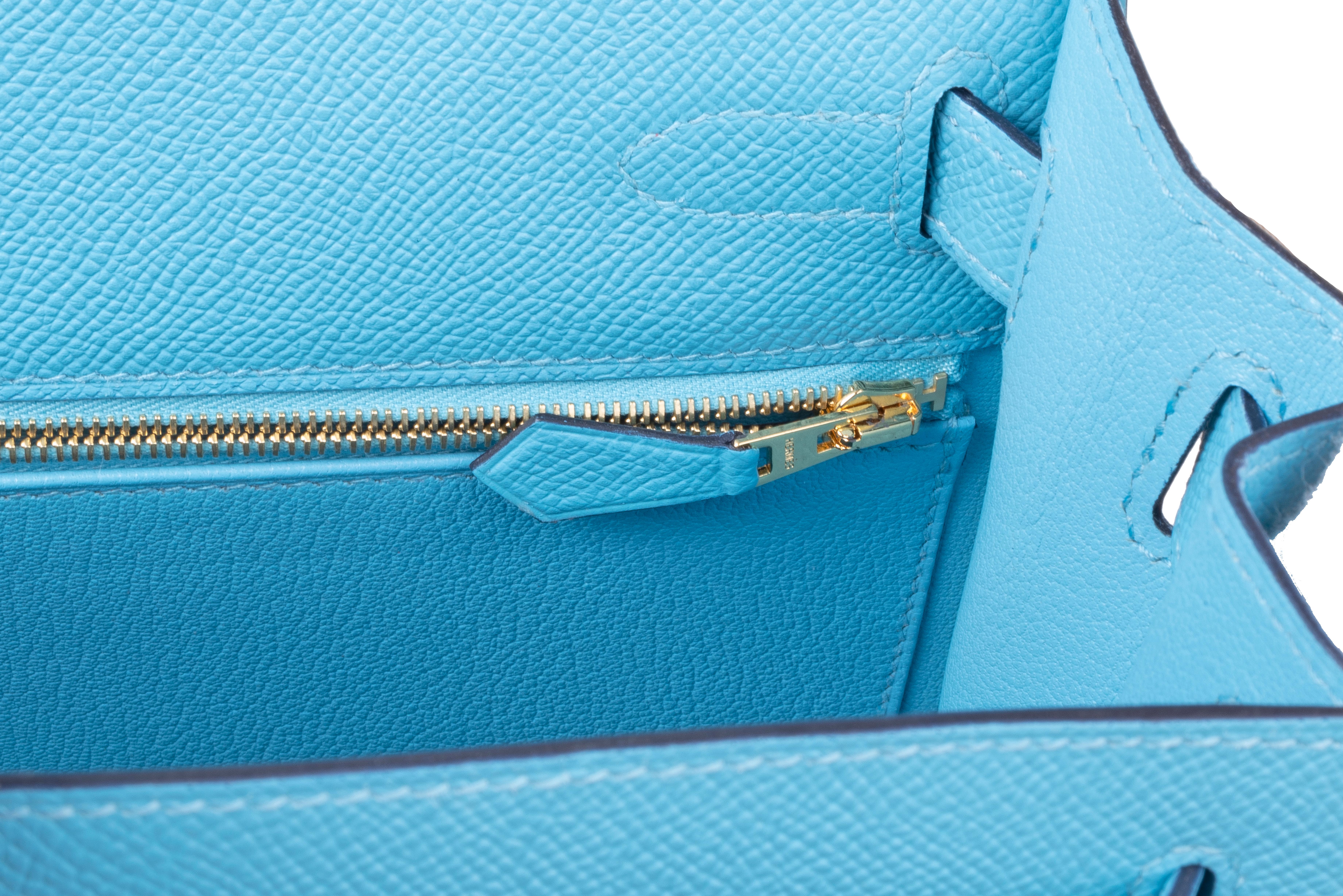 Hermes Kelly 28 Blue de Nord Epsom Sellier Bag Gold Hardware 2