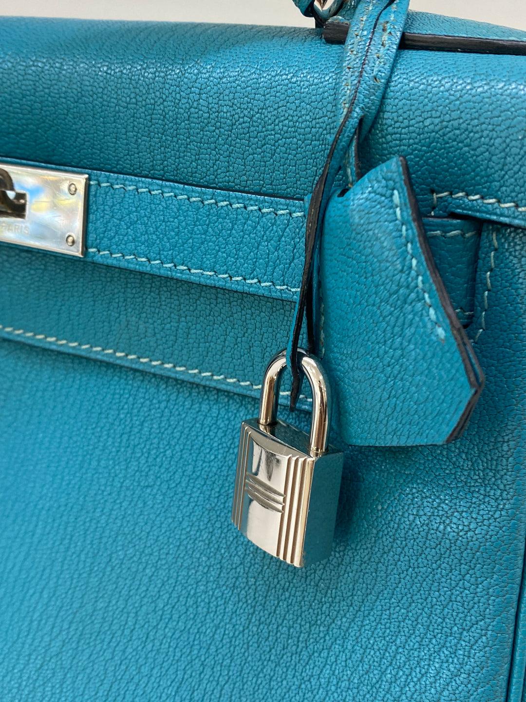 Hermes Kelly 28 Blue Jean PHW 3