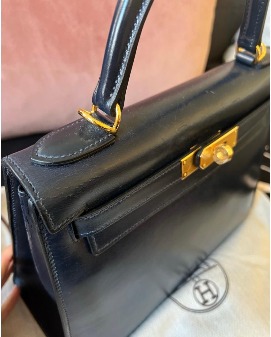 Hermes Kelly 28 box leather  In Good Condition In London, England