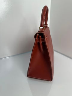 Hermes Kelly 28 Brique Box Gold Hardware