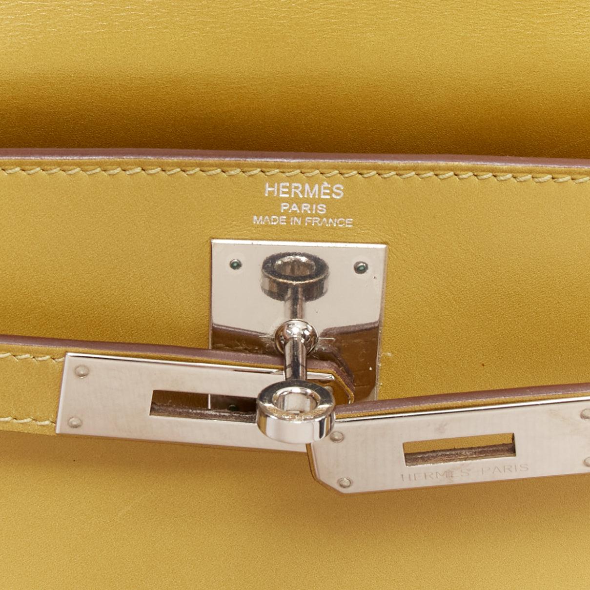 Hermès Kelly 28 Cumin Swift PHW, borsa a tracolla con chiusura a girello in vendita 6